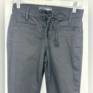 Etienne Marcel Black Lace-Up Skinny Pants Jeans Womens 26 EM2071 AM583